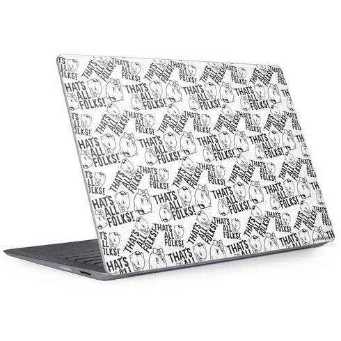 Looney Tunes Porky Pig Black and White Surface Laptop 2 Skin